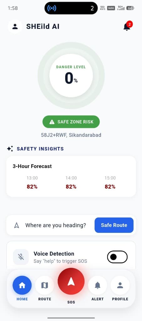 SHEild AI Platform screen 0