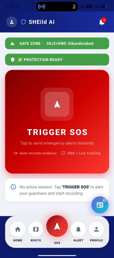 SHEild AI Platform screen 2