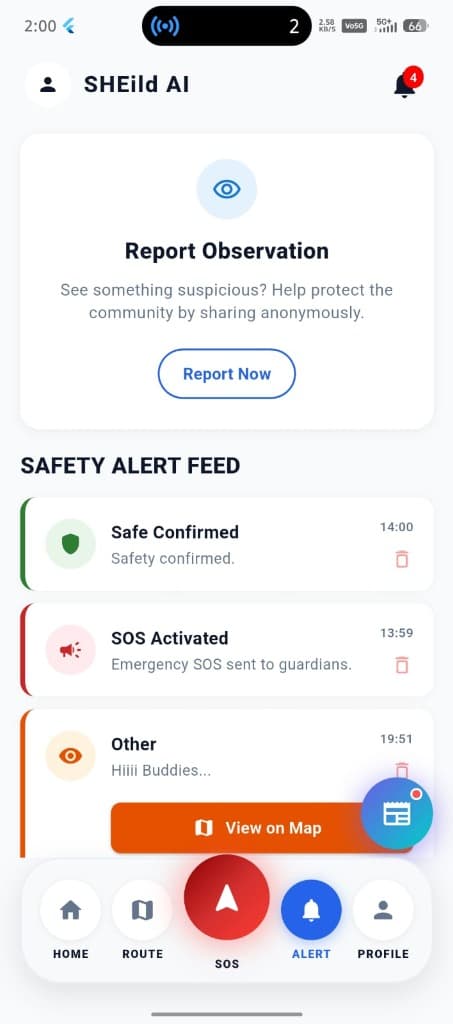 SHEild AI Platform screen 4